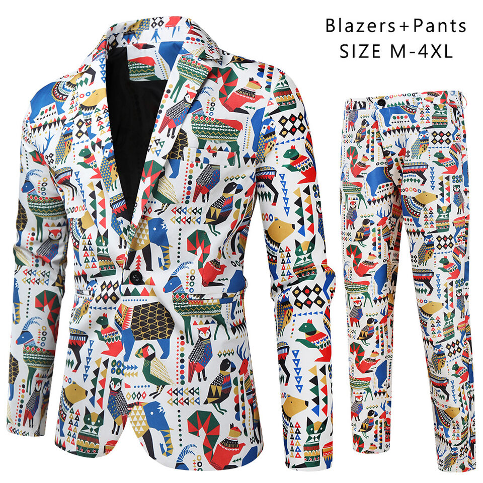 Digital New Print Leisure Suits For Men Two-piece