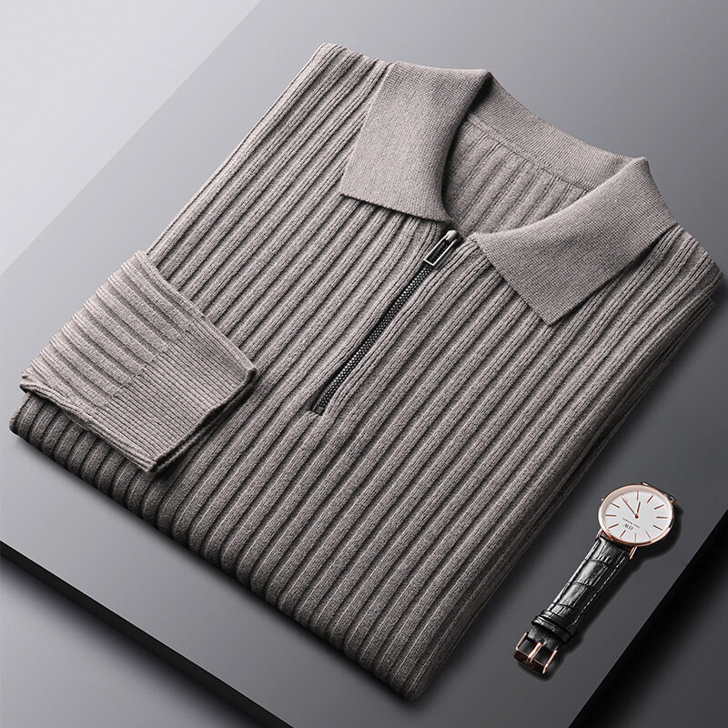 Autumn And Winter Leisure Slim-fit Handsome Sweater Half