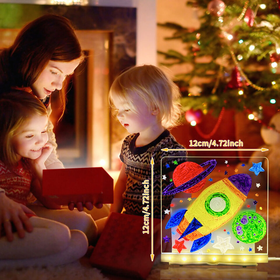 LED Acrylic Drawing Board DIY Erasable Luminous Writing