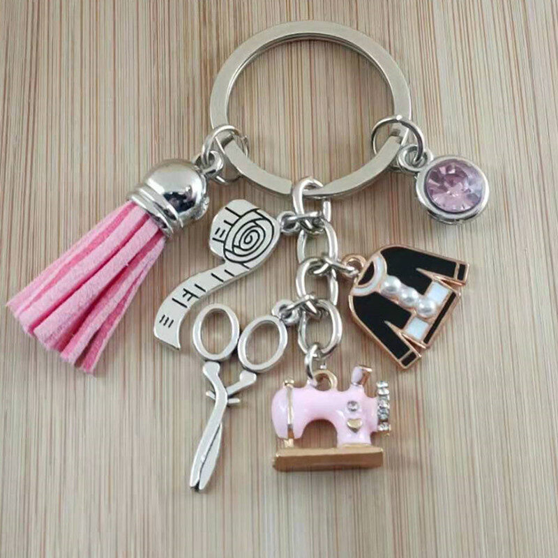 Sewing Machine Clothes Ruler Scissors Tassel Tailor Commemorative