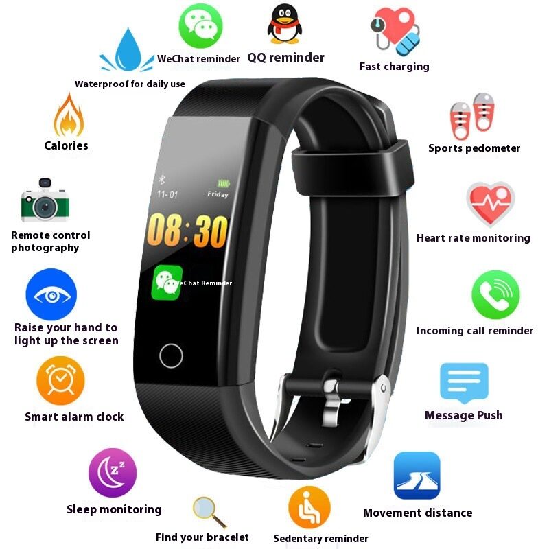 Blood Pressure Heart Rate Sports Bracelet Men