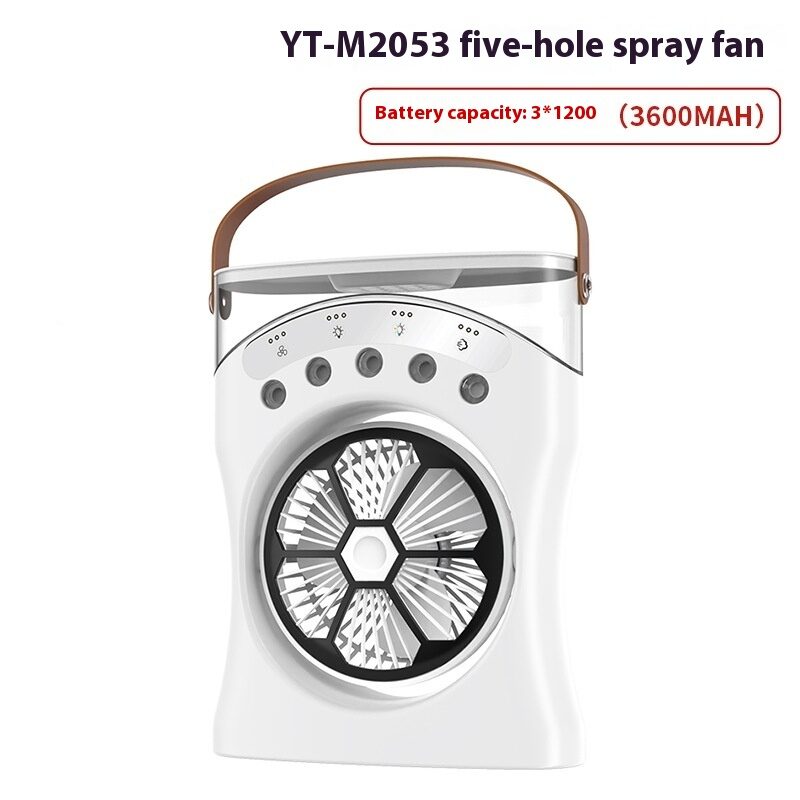 Portable Fan Mini Humidifier Water Spraying Rechargeable Cooler