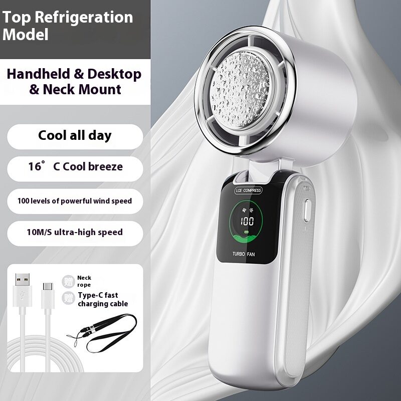 New Ice Pack High-Speed Handheld Eletirc Fan Speed