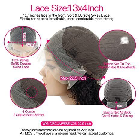 12a Water Wave Human Hair 13x4 Lace Front