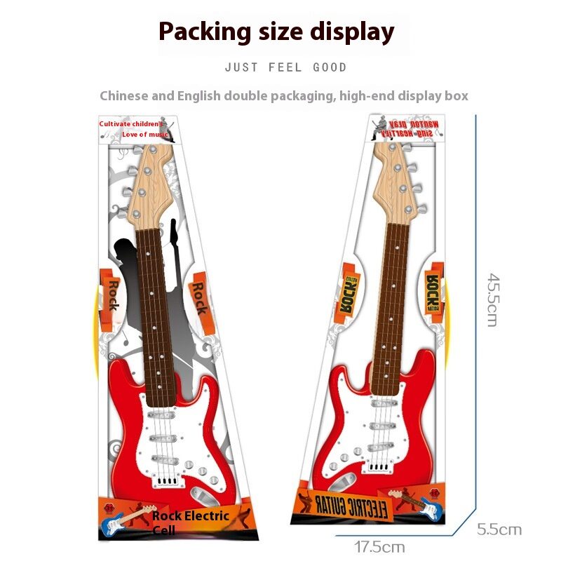 Playing Electric Guitar Toy Male 4-string Beginner Musical