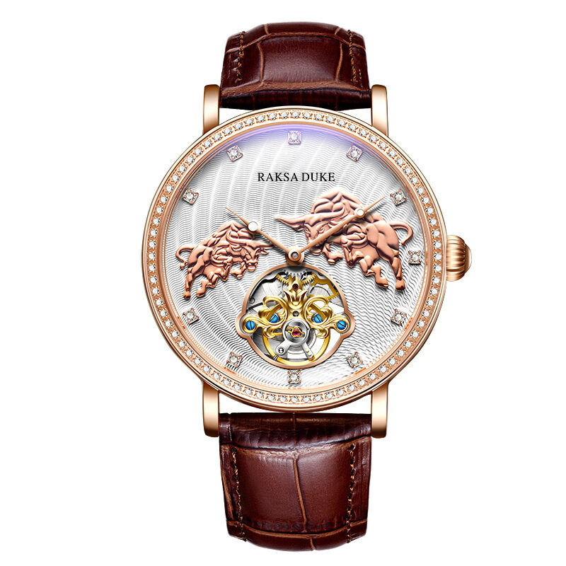 Diamond-embedded Commemorative Watch Waterproof Famous Mechanical