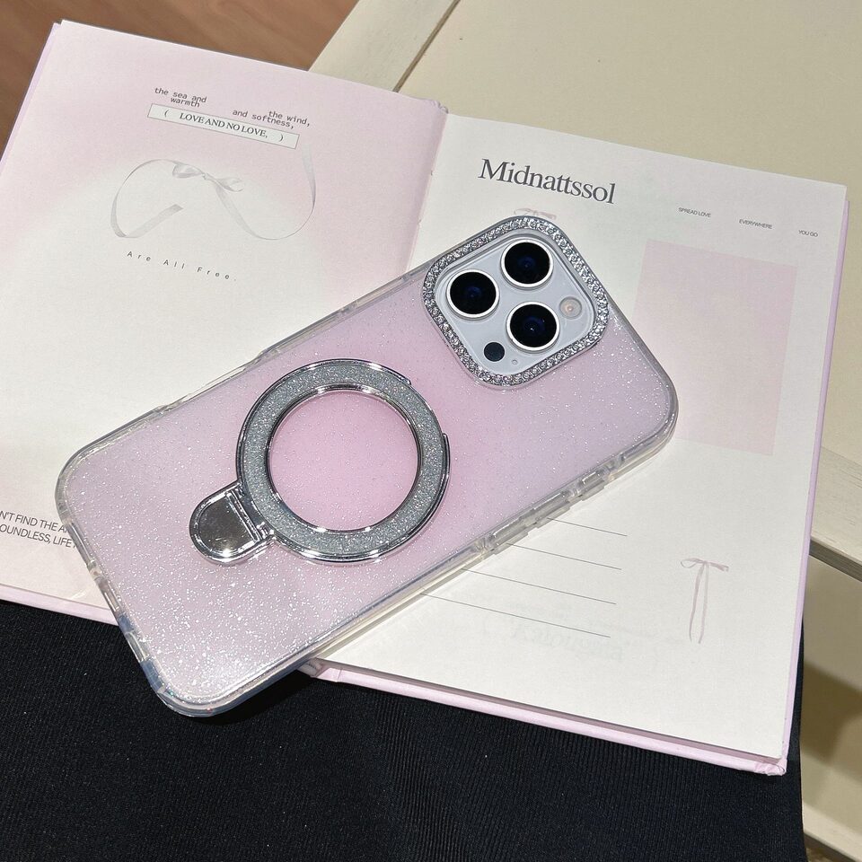 Epoxy Gradient Glitter With Rotating Bracket Mobile Phone