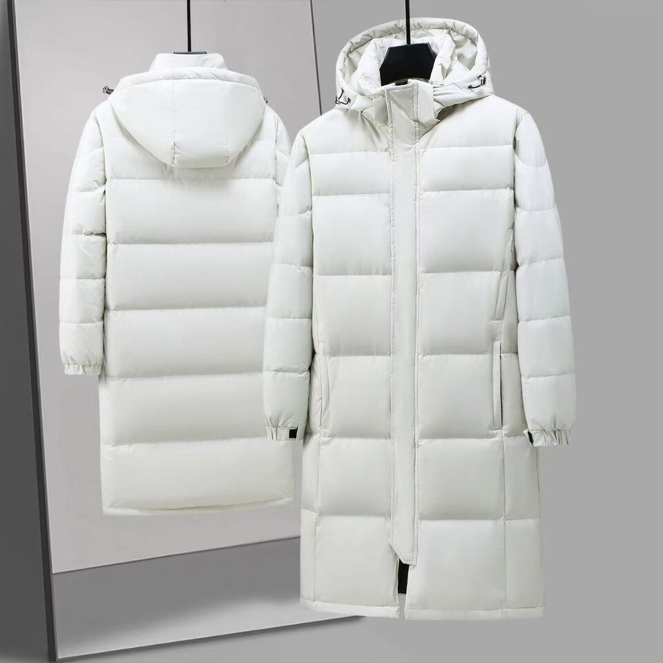 Mid-length Couple Men's And Women's Winter Down Hooded