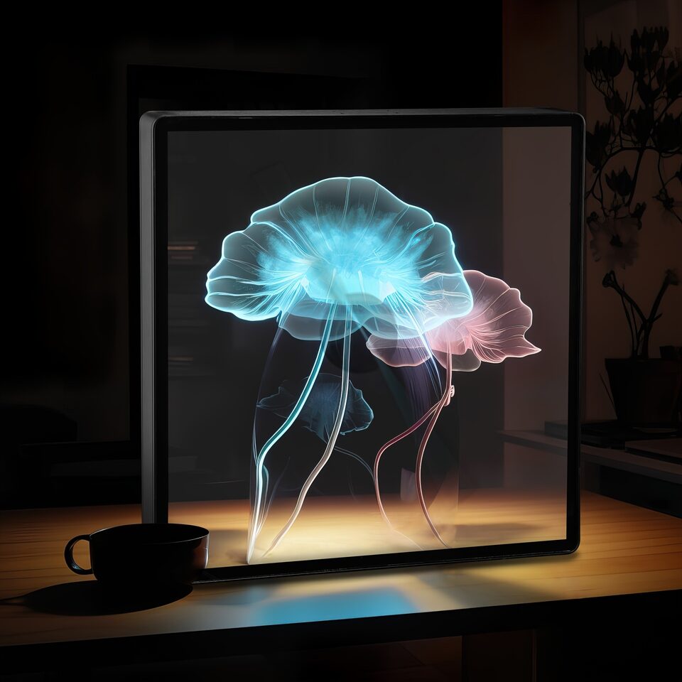 Naked Eye 3D Holographic Fan Screen Projector