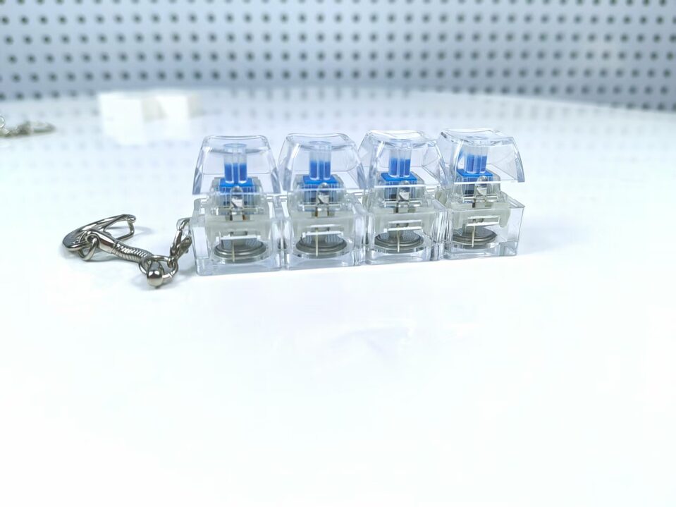 4Keys Mechanical Keyboard Electronic Luminous Transparent Crystal Height