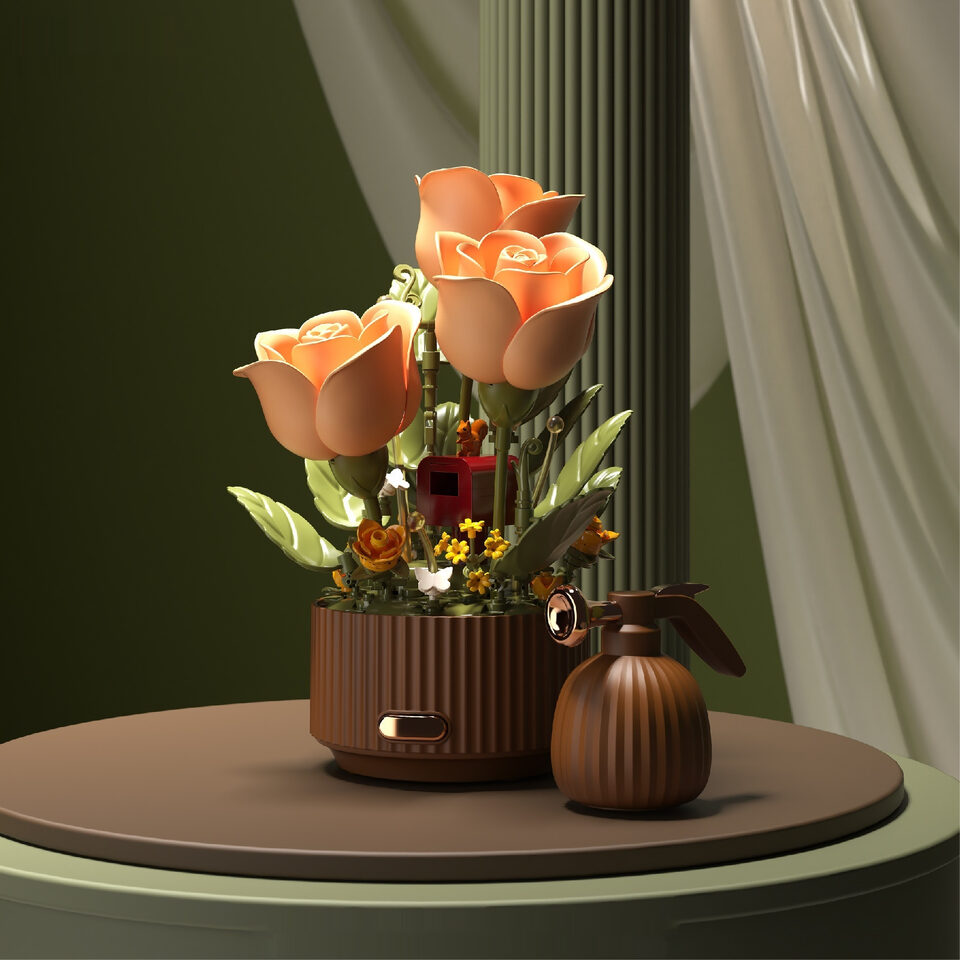 Preserved Flower Building Blocks Motion Flowers Model Birthday
