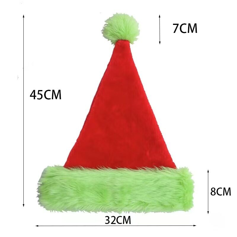 Plush Santa Hats Velvet Christmas Hat Thicken Xmas