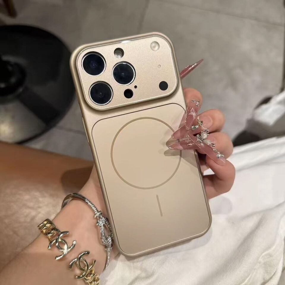 Solid Color All-inclusive Magnetic Phone Case Nano Frosted