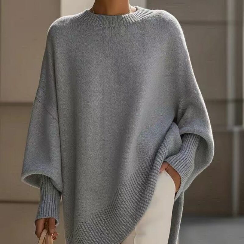 Thick Round Neck Women's Loose All-matching Knitted Pullover