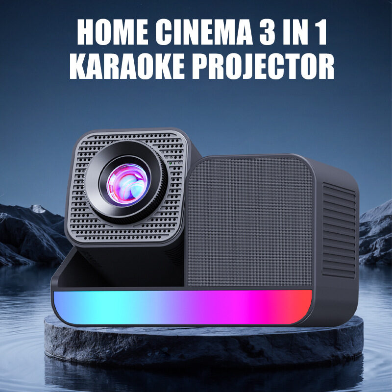 Karaoke Projector With Microphone 1080 HD Home Theater
