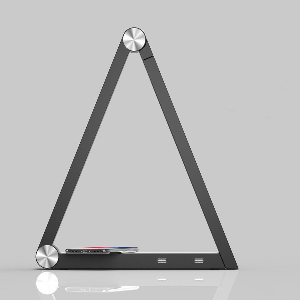 LED Triangle Table Lamp Wireless Charging Desk Lamps
