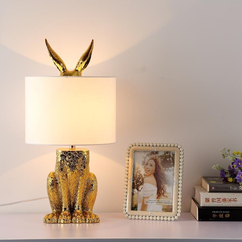 Bedroom Rabbit Table Lamp Living Room Bedside Lighting
