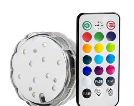 Colorful underwater waterproof lights highlight remote control