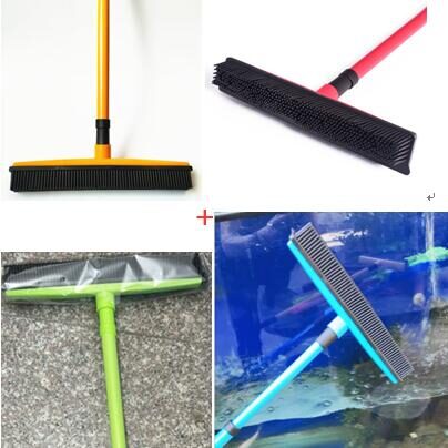 Pet hair removal broom long handle scrub brush