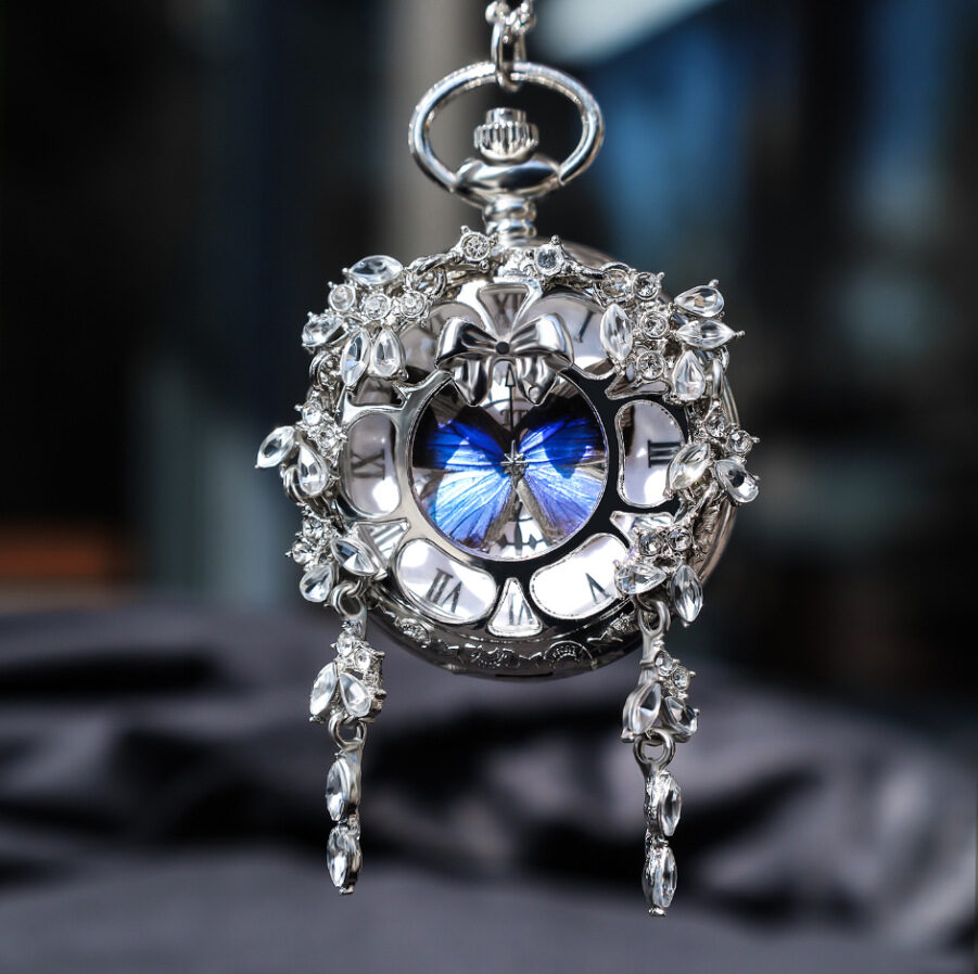 Ya Gray Butterfly & Wu Creative Pocket Watch