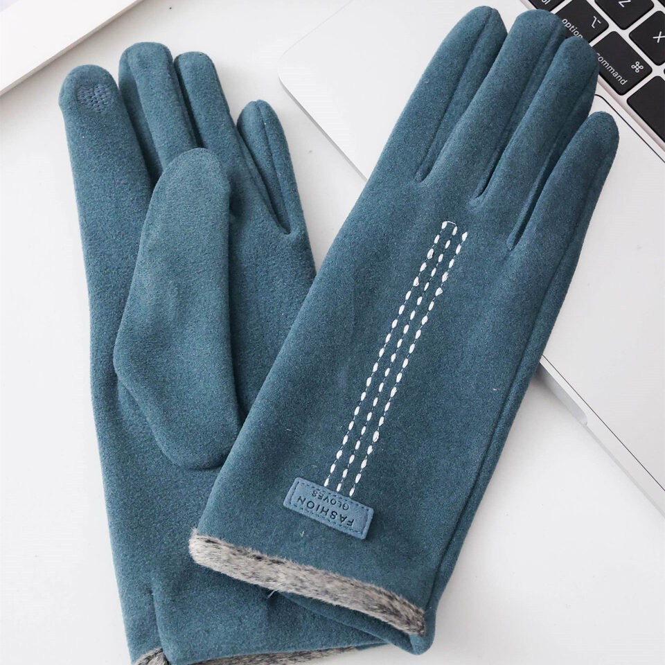 Womens Winter Thermal Gloves Made From Duvet Fabric