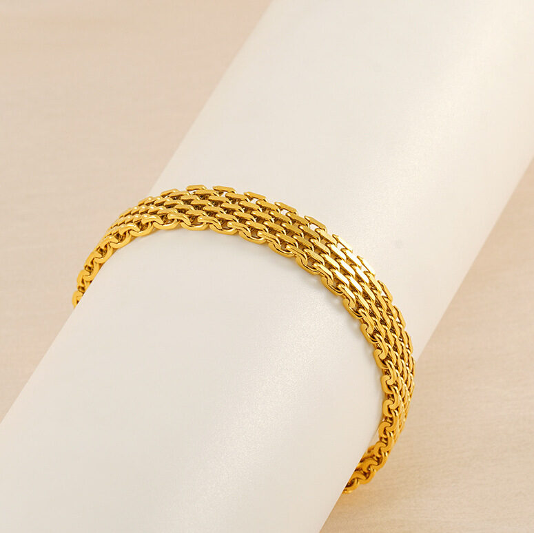 Women's Chain Bracelet Business Casual Golden Silver Metal
