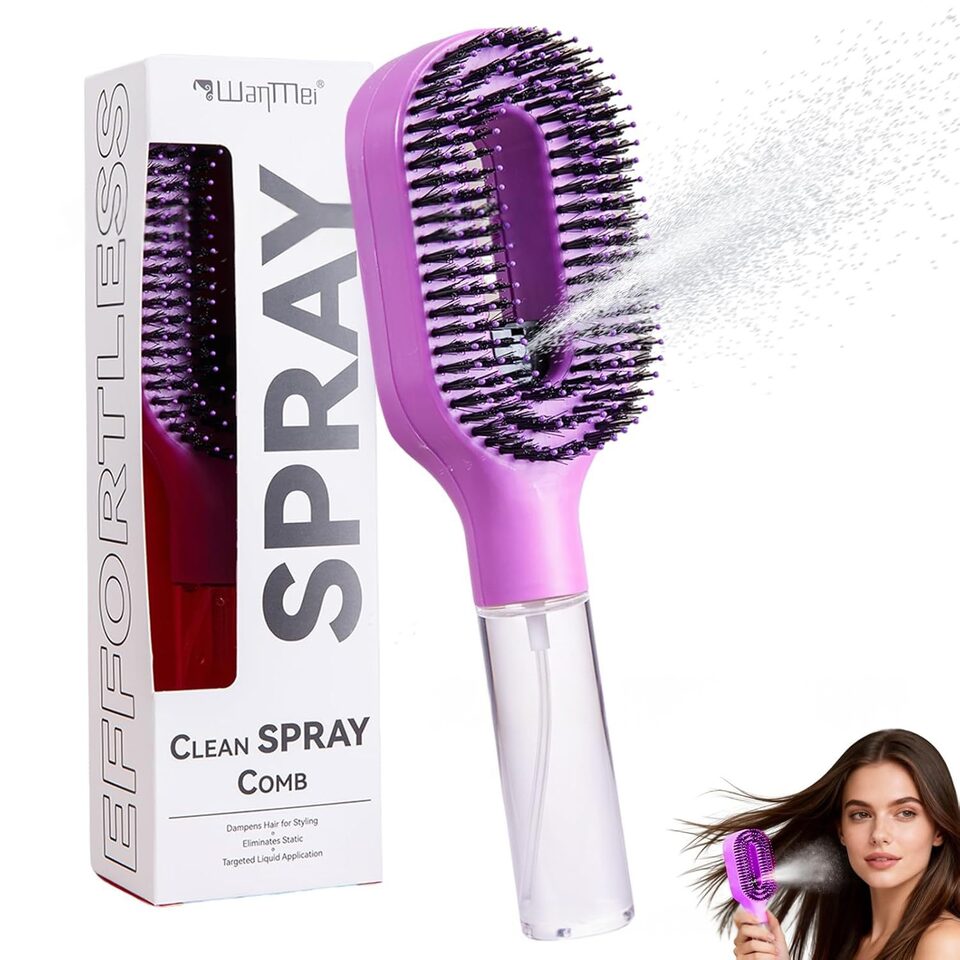 2in1 Sprayer Comb Detangling Scalp Massage Hairbrush