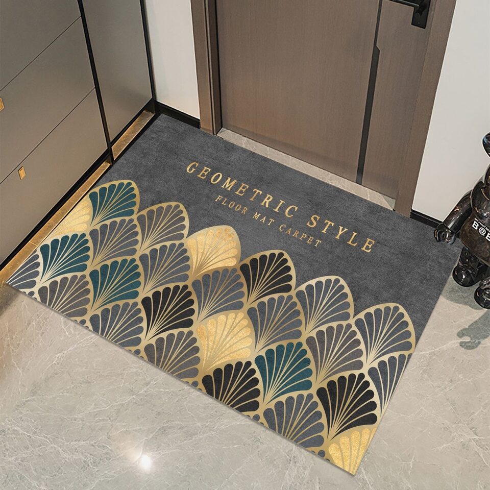 Simple Modern Entryway Doormat Classic Minimalist Oil-Absorbing Rug