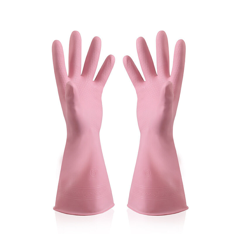 Rubber Waterproof Non-slip And Abrasion-resistant Household Cleaning Gloves