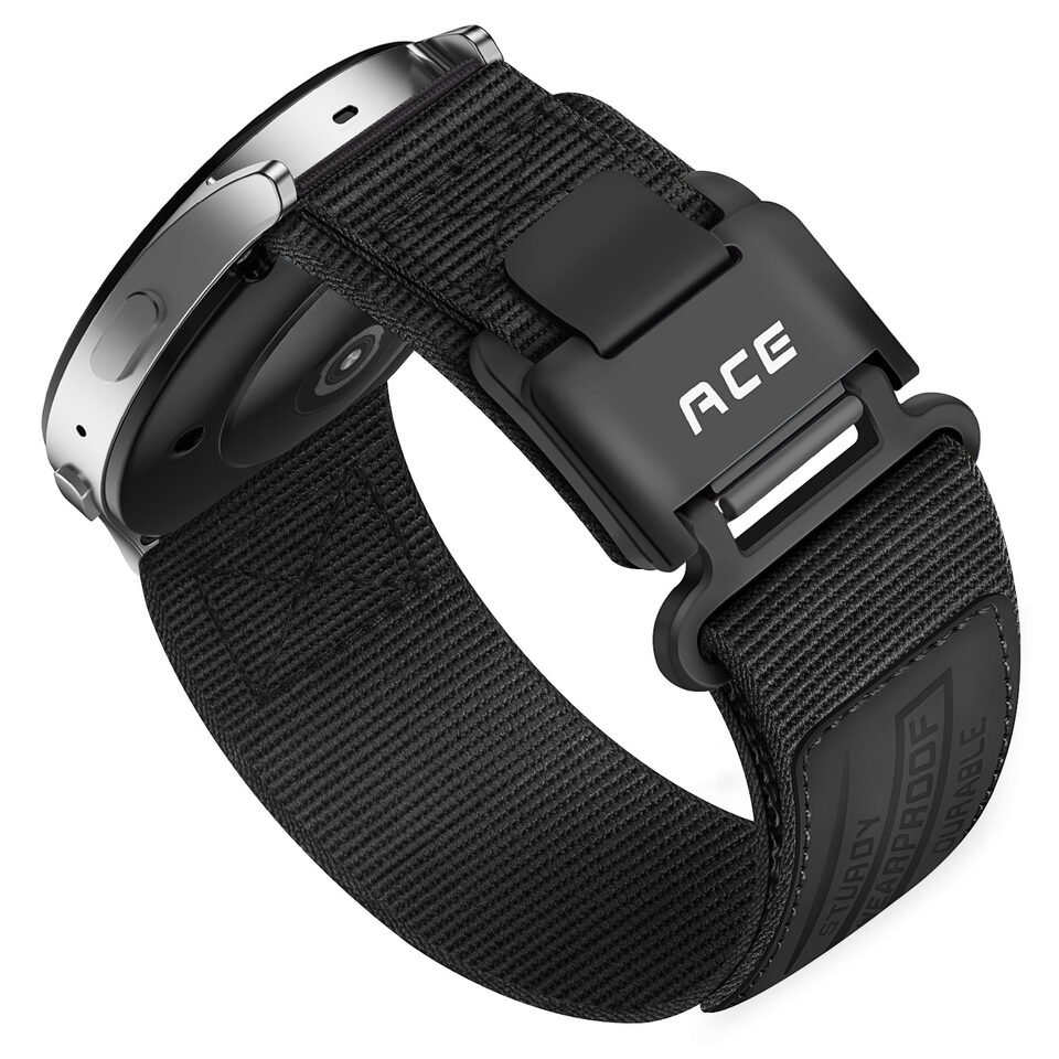 Nylon Canvas Sports Velcro Magnetic Loop Watch Strap