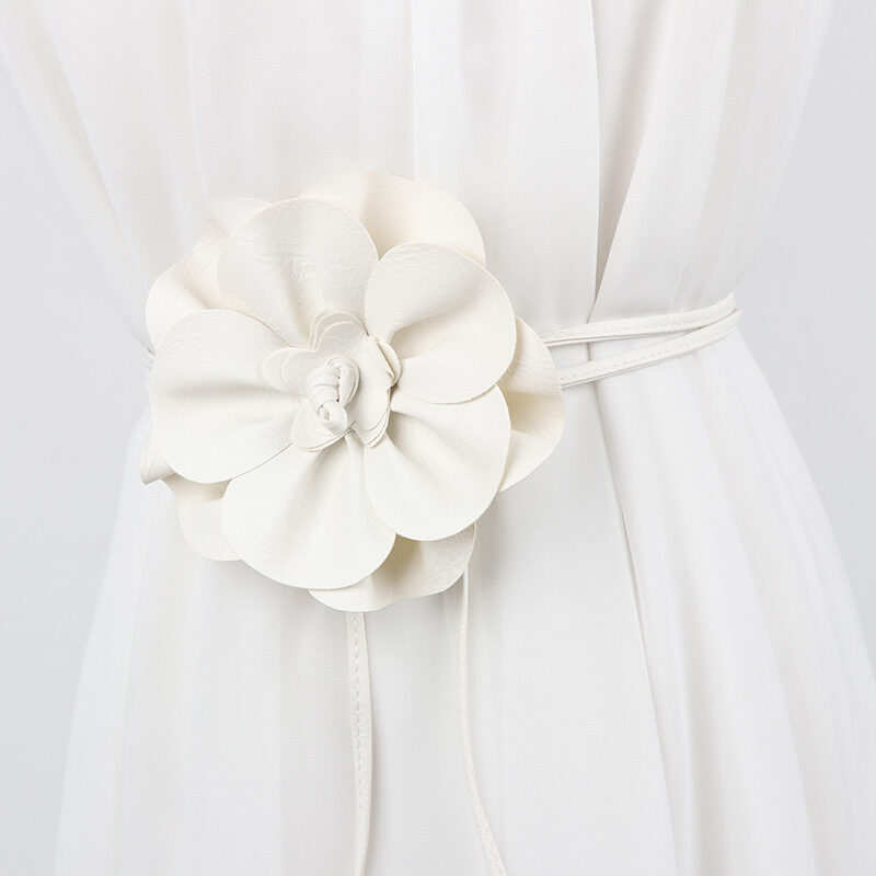 Knotted Waistband Skirt Belt Decorative Tie-up Strap