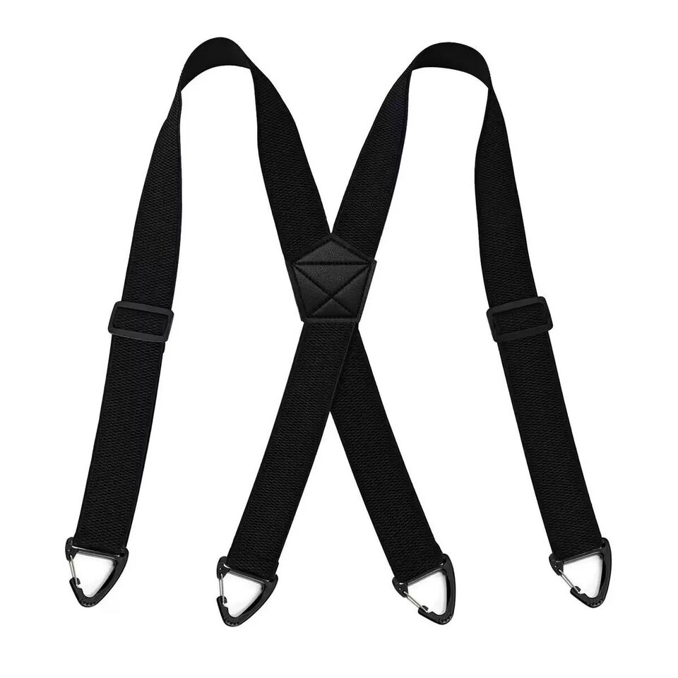 Plastic Buckle 4-hook Britishstyle Unisex X strap Suspenders