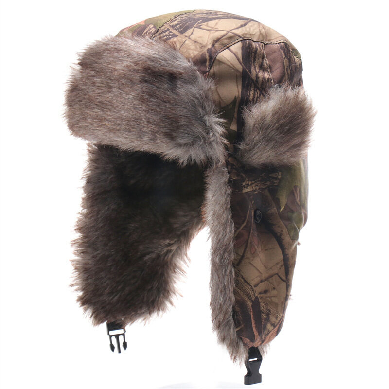 Windproof Mens And Womens Outdoor Thickened Leaf-Camouflage Lei
