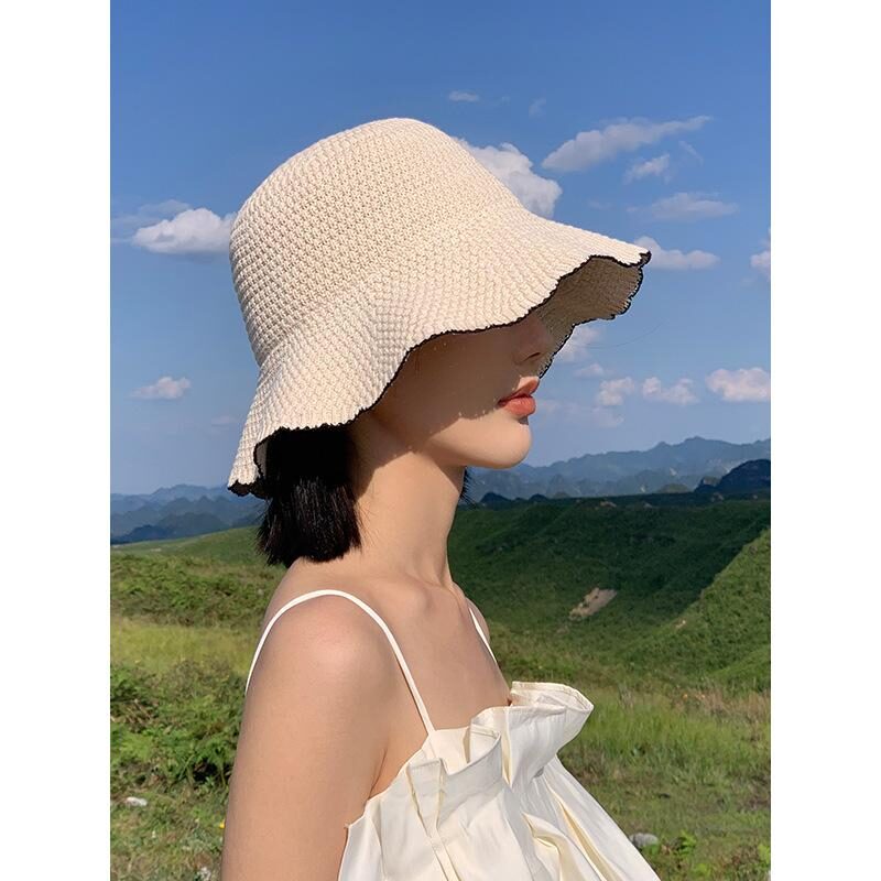 Wavy-brimmed Fisherman Hat For Women