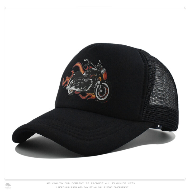 Summer Sun-Protection Breathable Outdoor Visor Cap With Motorcycle
