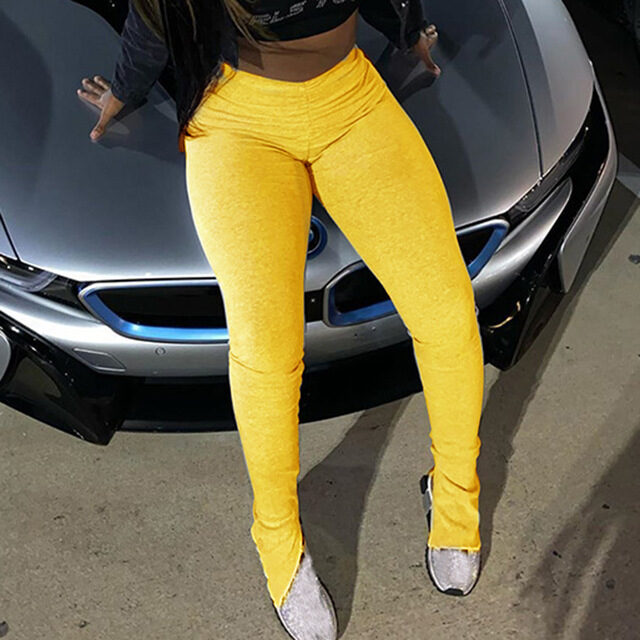 New Stacked Leggings Joggers Sweatpants Women