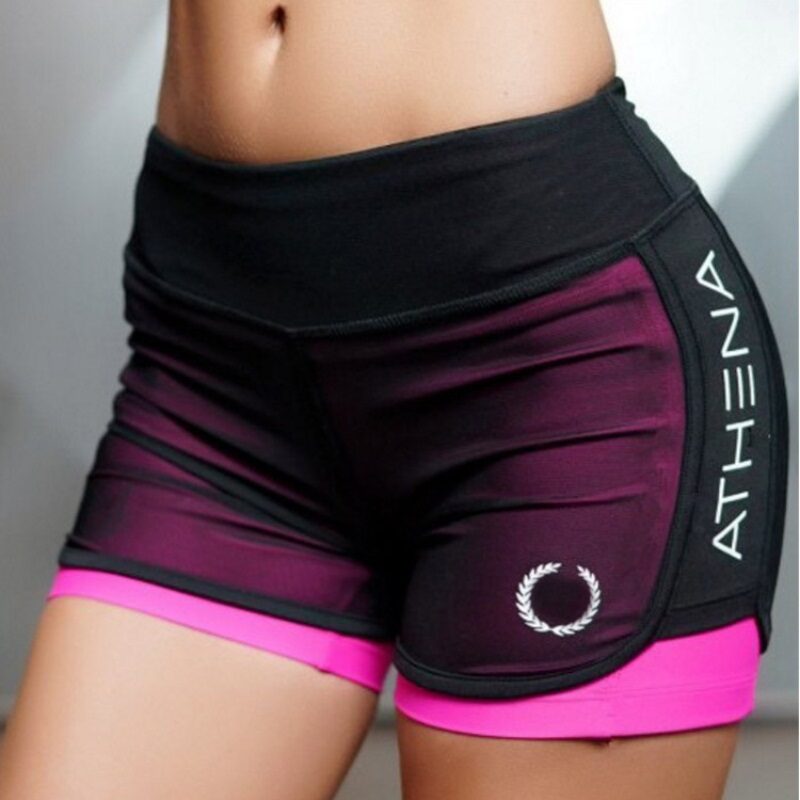 Women Casual Short for Workout - Fake Two