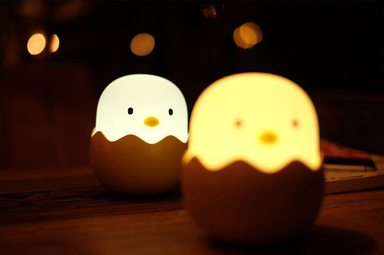 Warm White Cute Chick Night Light Cartoon Toys