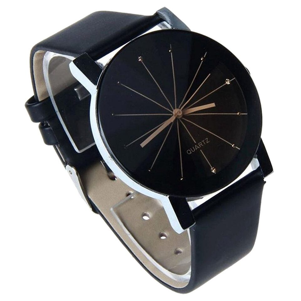 Couple convex meridian belt watch casual men