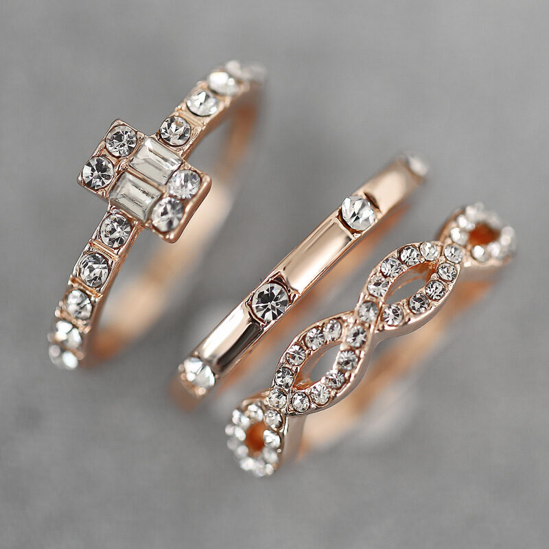 Diamond Inlaid Zircon Ring