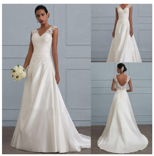 Autumn new white temperament lace dress European wedding