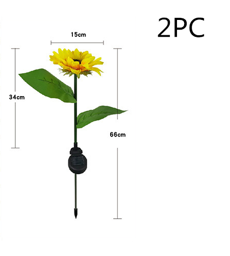 LED Solar Sunflower Lamps Light Decorative Lights