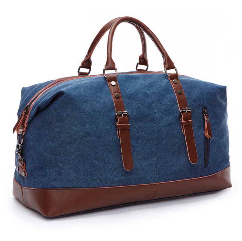 Retro canvas tote bag travel male fashion trend