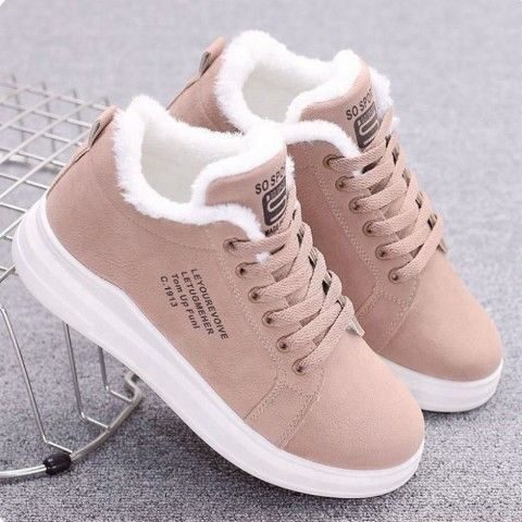 All-match Thick-soled And Velvet Sneakers Thickened Warm Daddy