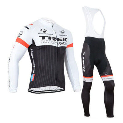 2015Trek black and white TREK riding clothing long