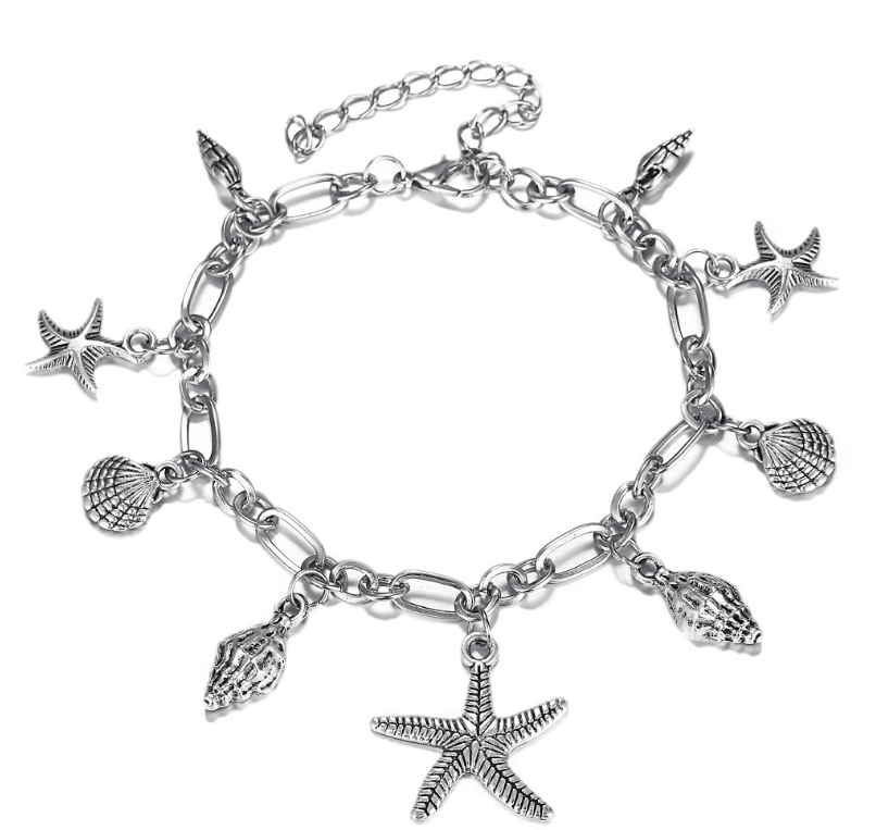 Boho Wave Turtle Pendant Anklet Bracelets For Women