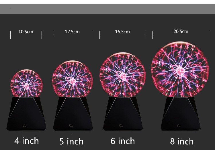 Plasma ball lightning electronic magic light electrostatic induction