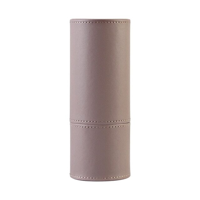 PU Round Cosmetic Brush Container Tool