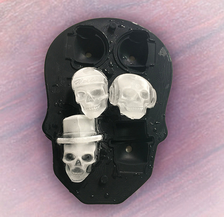 Creative 3D Skull Mold Ice Cube Tray Silicone