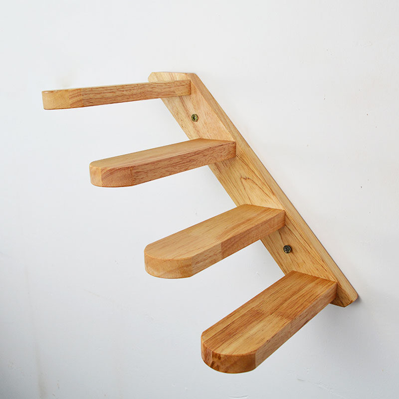 Cats Climbing Ladders On Solid Wood Walls